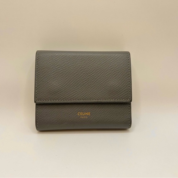 Celine tri-fold compact wallet in grey - Picture 1 of 13